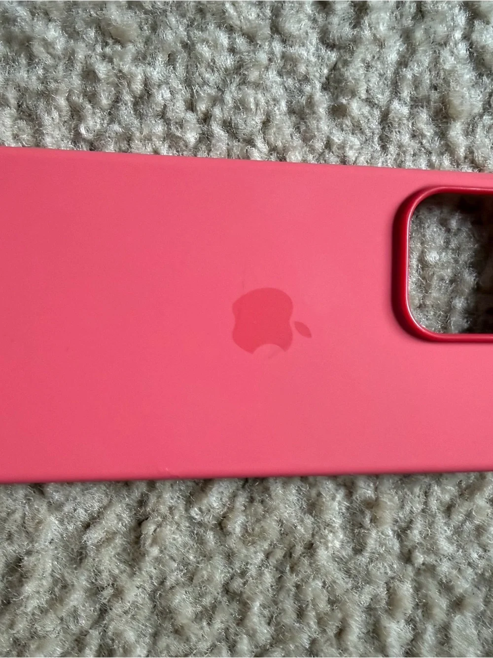 Apple Silicone iPhone 15 pro max Case in guava
